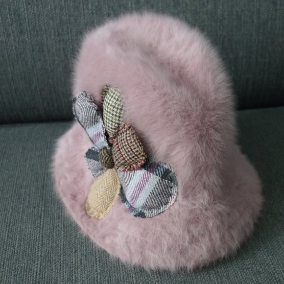 Kangol Pink Furgura with Tweed Bucket Hat Size Medium - Picture 1 of 14
